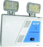 Luminária de Emergência  LED com 2 Faroletes (Quadrados)
